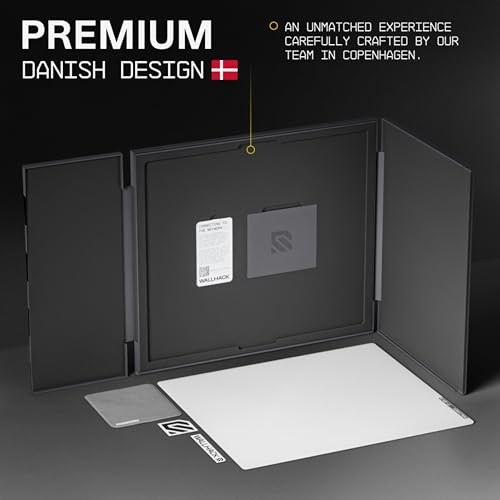 Wallhack 4.0 SkyPAD Glass Gaming Mouse Pad, XL 16.9x19.3 in, White | Professional Esport Mouse Mat With Specialty Surface For Top Speed And Control, Tempered Glasspad With Full Silicone Base - color: SP-004 | White