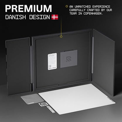 Wallhack 4.0 SkyPAD Glass Gaming Mouse Pad, XL 16.9x19.3 in, White | Professional Esport Mouse Mat With Specialty Surface For Top Speed And Control, Tempered Glasspad With Full Silicone Base - color: SP-004 | White