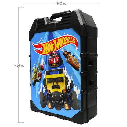 Tara Toys Hot Wheels 48-Car Storage Case – Durable Plastic Carrying Case with Handle for Die-Cast Toy Cars, Fits 1:64 Scale Vehicles, Organizer for Kids Travel & Display - style: 48 Car Carry Case