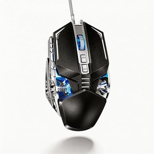 【 Breathing Light - Plug and Play & 59 inch Cable 】Professional Gaming USB Wired Mouse, 4-speed DPI Adjustment 2400, Anti Slip Roller, Fast Rebound, Ergonomic Optical Computer Laptop Gaming Mouse 2026