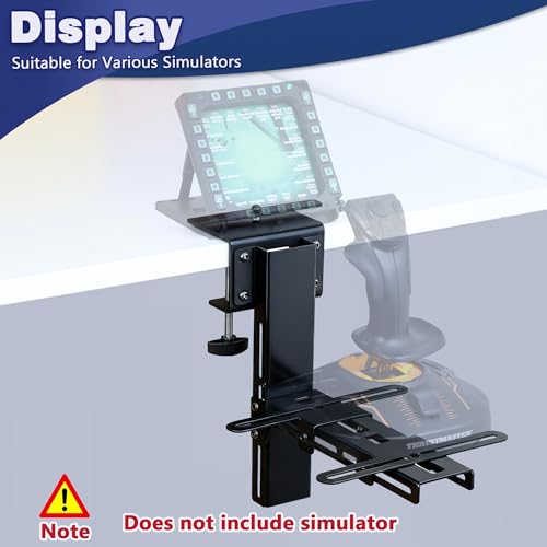 1PC Hotas Mount, Desk Mount for Flight Sim Game Flight Stick Joystick Throttle and HOTAS Systems（1PC） - color: Black-1PC