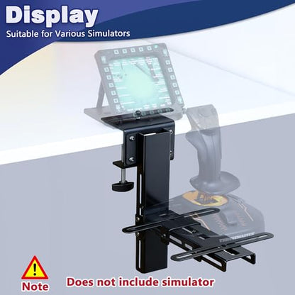 1PC Hotas Mount, Desk Mount for Flight Sim Game Flight Stick Joystick Throttle and HOTAS Systems（1PC） - color: Black-1PC