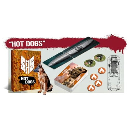 Word Forge Games: SAS Rogue Regiment - Hot Dogs Expansion - Strategy Board Game, WWII Stealth Action, Military Theme, Ages 14+, 1-4 Players, 60 Min - style: Hot Dogs