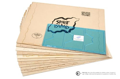 The Broken Token Game Organizer Compatible with Spirit Island - Wooden Game Organizing Box with Multiple Trays