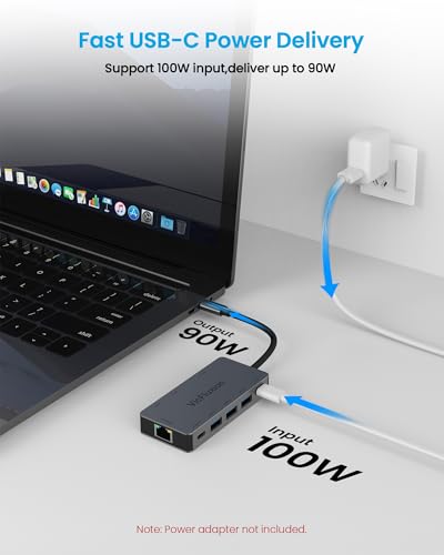 USB C Docking Station Dual Monitor for Laptop, 9-in-1 USB Hub with 2 HDMI | 4K@60Hz, Gigabit Ethernet, 3*USB 3.0, 1*USB C, PD 100W, 3.5mm Audio, USB C Dock for Laptop/Computer/Tablets/Windows