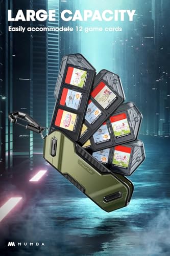 Mumba 12 Game Card Case Holder for Nintendo Switch Game Cards, Portable and Exquisite Protective Hard Shell with 4 Layer Rotatable Holder for Nintendo Switch 2/Switch/Switch OLED/Lite (Guldan) - color: Guldan