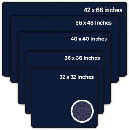 Board Game Mat 36 x 72 in, Table Cover for Mahjong, Poker, Playing Cards, Tile Games, Dominoes, and RPG - Neoprene Gaming Playmat (Blue, 36 x 72 in. (3 x 6 ft.))