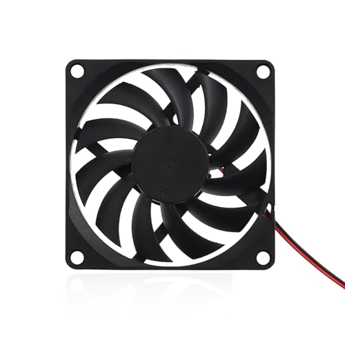80mm Slient Fan 5V 2Pin 2Wire Hydraulic Bearing FDCB8010H05 80mm x 10mm Mini Computer Case Cooler for Raspberry Pi, Intel NUC, 8010 8CM Powerful Cooling Fans for Handheld Game Console Fish Tank