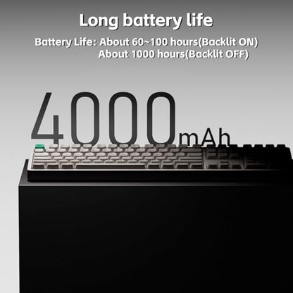 NuPhy Node100 Wireless Mechanical Keyboard, Hot Swappable Custom Bluetooth Keyboard, 109 Keys Computer Gaming Keyboards, Supports Touch Gestures, PBT Keycaps, RGB Backlit, Bluetooth/2.4GHz/USB-C - color: White, size: High-profile Brown Max Switch