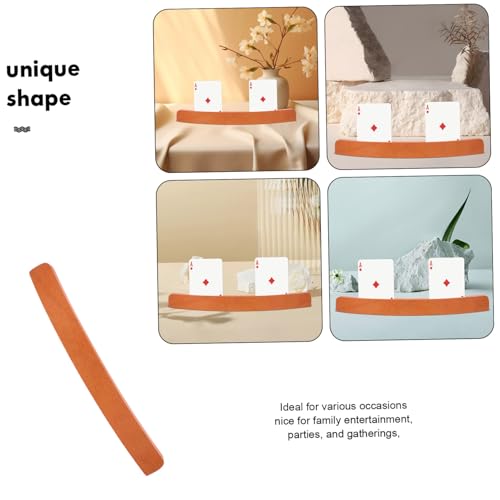 ABOOFAN Wooden Playing Card Holder Organizer Elegant Card Stand for Easy Access and Display Design for Game and Social Gatherings Card Storage