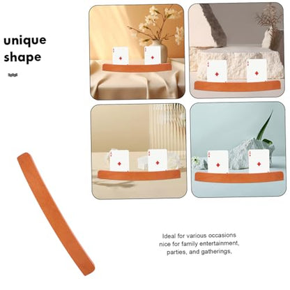 ABOOFAN Wooden Playing Card Holder Organizer Elegant Card Stand for Easy Access and Display Design for Game and Social Gatherings Card Storage