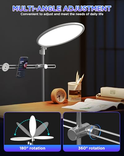 LED Ring Light with Stand 150cm, Professional 6000K Full-Screen Big Ring Lighting with Phone Holder, Selfie Lights for Studio Video Photography, TikTok, YouTube, Live Stream - color: Upgrade-Silver