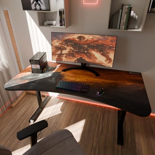 Arozzi Arena Gaming Desk Pad D016 | Full Desk Mouse Pad, Washable Desk Mat, Anti-Slip Rubber Base, Water-Resistant Surface - color: D016