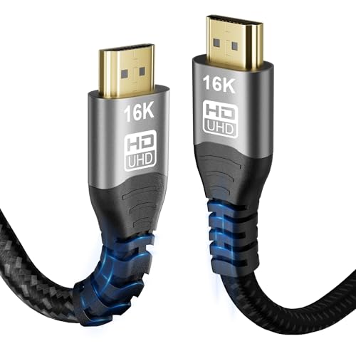 16K 10K 8K HDMI 2.2 Cable 96 Gbps 5 FT, Ultra High Speed HDMI® Cable 16K 30Hz 8K/120Hz 4K 240HZ eARC HDCP 2.2&2.3 HDR10+ Dolby Compatible with PS5 PlayStatio5 TV PC Monitor Xbox Series - size: 1.5M/5Feet
