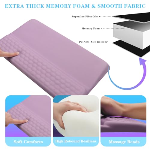 Computer Keyboard Stand with Wrist Rest, Ergonomic Tilted Keyboard Holder - Keyboard Riser with Wrist Pad - Keyboard Tray Support for Office Home - Purple - color: Keyboard Stand - Purple