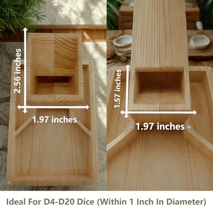 Wooden Dice Tower, DND Dice Roller with Tray | Portable Magnetic Die Roller Castle for Dungeons and Dragons, Board Game, D&D Tabletop Game and RPG Games
