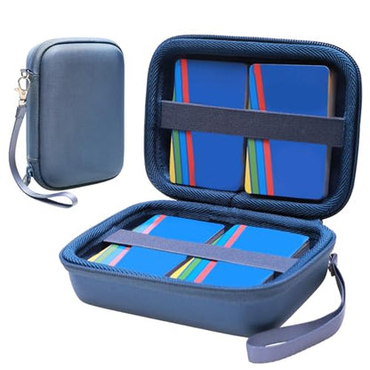 L LTGEM 300+ Card Game Case Compatible with Pokemon/UNO/Piles/Phase 10/Exploding Kittens/Five Crowns/Flip 7/SKYJO/Slingz/Survivor/Go Fish/Dutch Blitz/Monopoly Deal and Playing Card, Blue(Case Only) - color: Blue