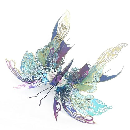 Butterfly 3D Metal Puzzle for Adults, Mechanical Butterfly Metal Model Building Kit, 50+PCS Steampunk Bionic QianYuDie Jigsaw Puzzles Animal, DIY Craft Kit Toy Gift -KIT - style: 50PCS+, KIT Version, Edition 2