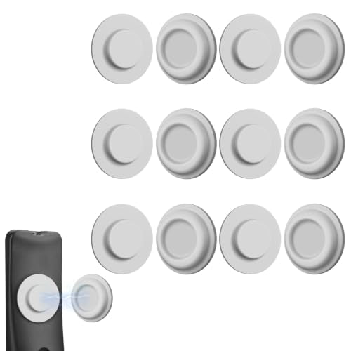 6 Pack Magnetic Remote Control Holder – Upgraded Silicone Magnetic Wall Mount for TV, Fan & Air Conditioner Remotes – Self-Adhesive, No-Drill Remote Control Holder Wall Mount (Circle Grey) - color: Circle Grey