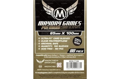 Mayday Games 7 Wonders Sleeves (65x100mm)-80 Premium