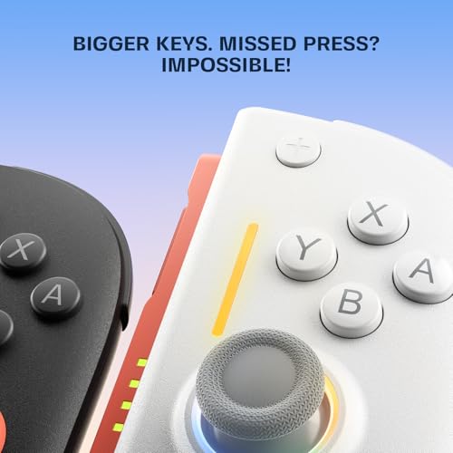 NYXI Hyperion 3 Switch 2 Controller–World's First Third-Party Wireless Controller for Switch 2, 9-Axis Gyro, Hall Effect Joystick, Full Mechanical Buttons, Dual Back Buttons & Adjustable Vibration (White) - color: White