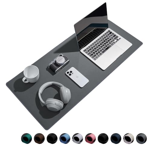 Reniteco Waterproof Large Office & Gaming Mouse Pad, 31.5" x 11.8" x 0.12" | Anti-Fray Stitched Edges, Premium Textured Surface, Non-Slip Rubber Base, Water and Stain Resistant Protection - color: Deep Gray, size: 31.5''x 11.8''x0.12"