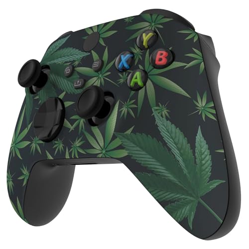 Stealth Controllers Wireless Controller for Xbox Series S, Xbox Series X, Xbox One - Soft Touch Feel - Custom Series S/X Controller (Green Leaves) - color: Green Leaves