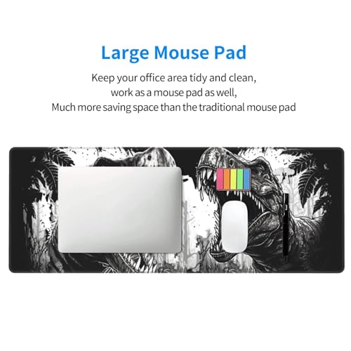 Dinosaur Mouse Pad XL Large Mousepad Non Slip Rubber Base Desk Mat for Laptop Computer Gaming 31.5" X 12" - color: Dinosaur