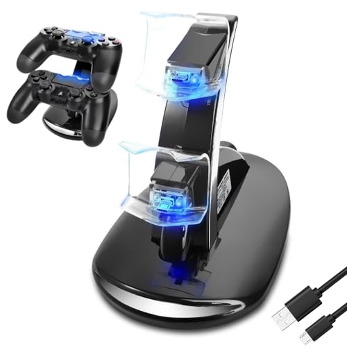 Megadream PS4 Charging Station Dock - 4 Controller USB Charger for PlayStation 4, PS4 Slim & Pro