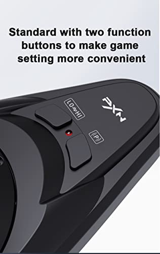 PXN A7 Gear Shifter - PC USB Simulator Shifter with Handbrake Button and Shift Button for High & Low Gear Universal 6+1 Shifter Includes DIN-USB, DIN-RJ11, DIN-DIN cables Shifter Compatible V10 V12 Lite Racing Wheels for PC