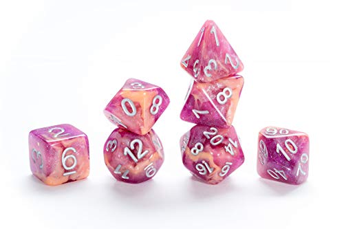 Gate Keeper Games & Dice Gatekeeper Games Aether Dice Rasberry and Cream, Multi - style: Raspberry