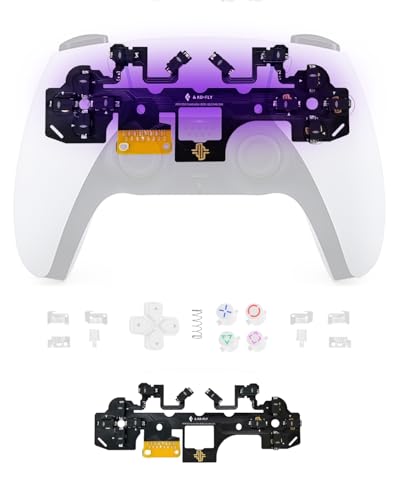 KD.FLY 12 Buttons Clicky Kit with Omron Micro Switch for PS5 Controller | for BDM-030/040/050/060, Mouse Click Triggers, Fast Response for Enhanced Gameplay, White - color: White, size: 12 Buttons