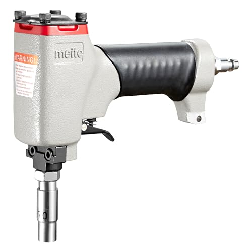meite 1170 Pneumatic Deco Nail Gun 7/16 Inch (11.7mm) Head Diameter Air Decorative Tack Nailer Pins Nailer for Sofa Leather, Upholstering Furniture