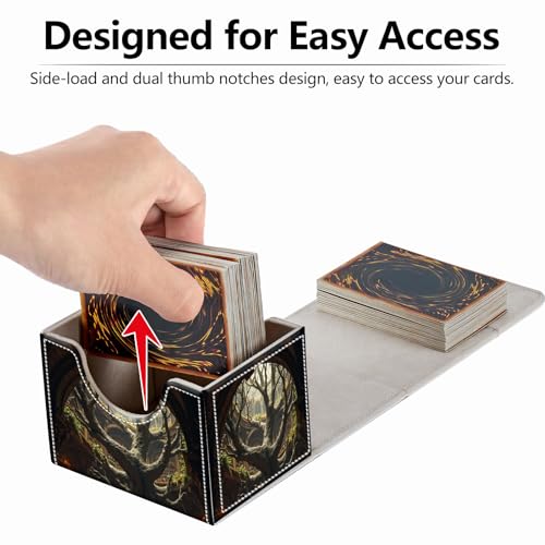 Strong Magnet for TCG MTG Commander Deck Box Playing Card Case Magic Deck Box Creative Pattern Trading Card Storage Box for Collectible Games, Mysterious Treehouse - color: Mysterious Treehouse