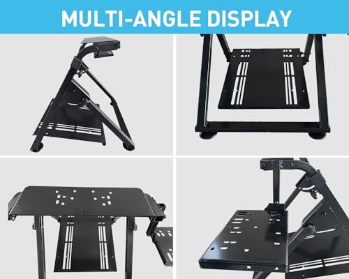 Racing Wheel Stand, Adjustable & Foldable Steering Wheel Sim Racing Stand for Logitech G920 G29 G923 G25, G27, G29 PS4 T300RS Thrustmaster Gaming Steering Wheel Stand, Wheel & Pedals Not Included