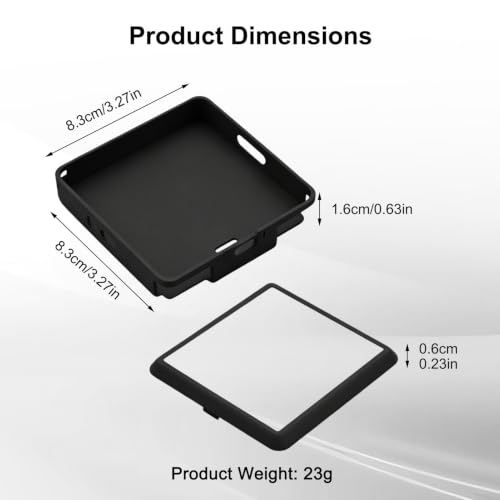Handheld Console Case - For Tpu Protective Cover For Anbernic RG Rotate, Retro Game Console Protector For For Tpu Material Lightweight Protection Retro Handheld Accessories Precision Drilling(Black)
