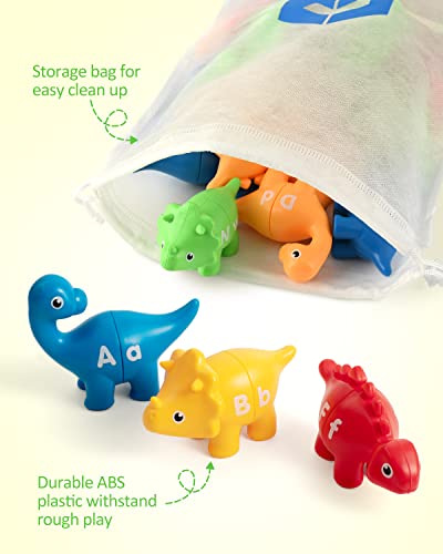 Coogam Matching Letters Fine Motor Toy, 26 PCS Double-Sided ABC Dinosaur Alphabet Match Game with Uppercase Lowercase, Preschool Educational Montessori Learning Toys for Toddlers - style: dinosuar alphabet