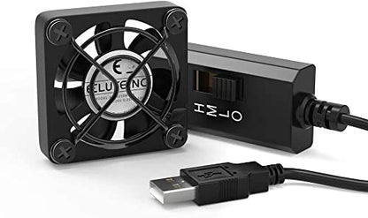 ELUTENG 40mm USB Fan with 3 Speed Control USB Ventilator 5V Max 5300RPM High Flow VR Cooling Fan Compatible for Receiver DVR Playstation Xbox Computer Cabinet Cooling - size: 40mm USB Speed Fan Standard