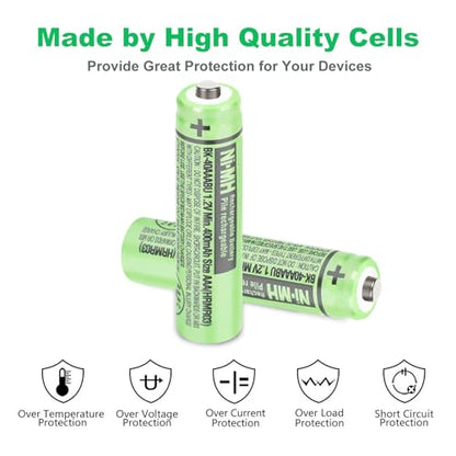 OSIM 8Pack BK-40AAABU Ni-MH AAA Rechargeable Batteries 400mah 1.2V AAA NI-MH Rechargeable Batteries for Panasonic Cordless Phones, Remote Controls, Electronics - size: 400-8PCS