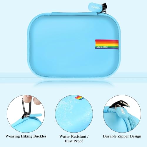 Leayjeen Kids Camera Case Compatible with Goopow/SGAINUL/Gofunly/ArtCWK and More Video Digital Camera Gift - Case for Toy Action Camera and Accessories(Case Only) | Fits CIMELR/Seckton/OZMI Kids Toy Cameras and Children Digital Camera,Shockproof Water-Res