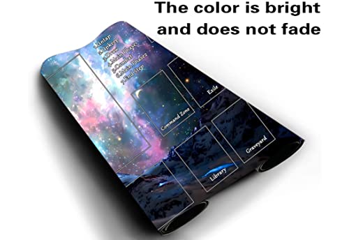 MTG Playmat, Game Play Mat for MTG TCG 24 x 14 inches Trading Card Inked Game Playmats with Storage Bag Smooth Rubber Surface Battle - color: Playmat 7