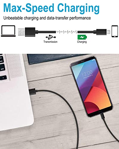 DEEGO Micro USB Cable, 15Ft Extra Long Controller Charger | Fast Android USB Charging Cable Compatible with PS4, PlayStation 4, Kindle, Security Cams,Charger Cord, Black - color: Black