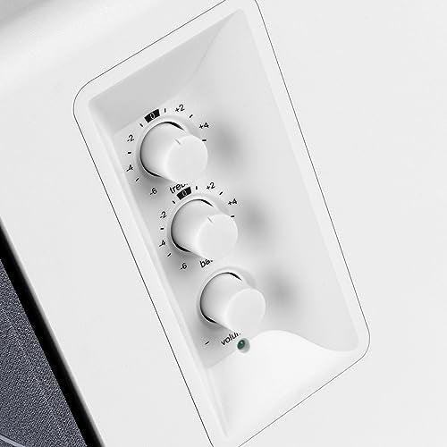 Edifier R1280T Powered Bookshelf Speakers - 2.0 Active Near Field Studio Monitor Speaker - White Enclosure - 42 Watts RMS - color: White