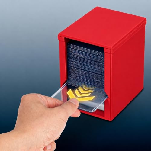 Card Game Holder, Toploader Dispenser Card Funny Commander case (Red) - color: Red