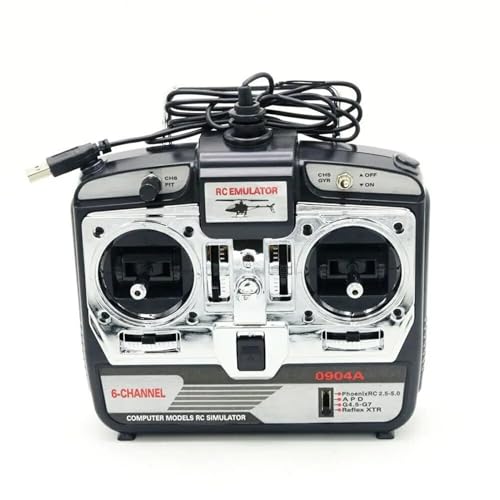 6CH 8CH RC Flight Simulator Controller Support,Compatible for G7 Phoenix 5.0 XTR Remote Control Helicopter Fixed-wing Drone(6ch right throttle) - color: 6ch right throttle