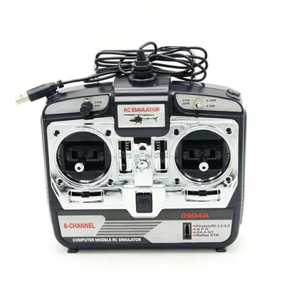 6CH 8CH RC Flight Simulator Controller Support,Compatible for G7 Phoenix 5.0 XTR Remote Control Helicopter Fixed-Wing Drone(8ch Right Throttle) - color: 8ch right throttle