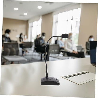 Hemoton USB Condenser Microphone for Pc Gooseneck Conference Mic for Singing Gaming Broadcasts Cable