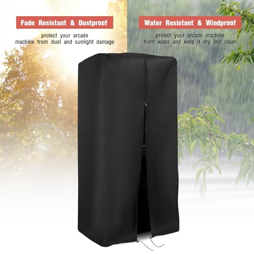 4FT Arcade Machine Cover for Arcade1up Short Game Machine Without Riser | 20x24x46,Waterproof Dustproof Heavy Duty Oxford Fabric,4 Feet Tall Compact Design Vedio Game Machine Accessory - size: Arcade-4FT-20"L x 24"W x 46"H