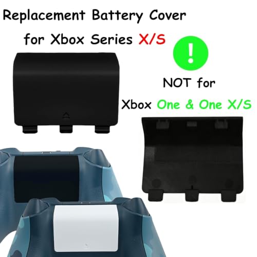 4 Pack Battery Cover for Xbox Series X/S Controller Cover[NOT for Xbox One & One X/S] Battery Back Cover for Xbox Series X/S Controller(Black) - color: Black