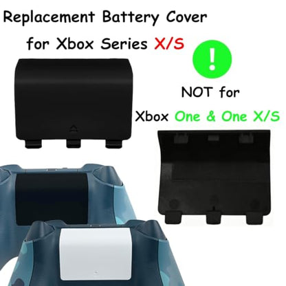 4 Pack Battery Cover for Xbox Series X/S Controller Cover[NOT for Xbox One & One X/S] Battery Back Cover for Xbox Series X/S Controller(Black) - color: Black
